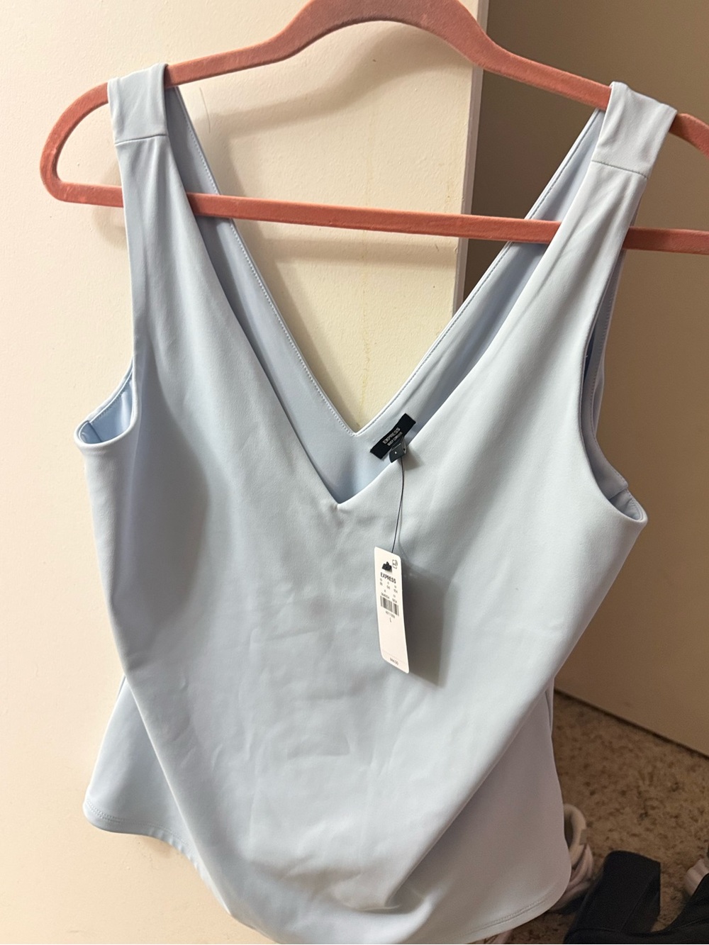 Express Light Blue V-Neck Camisole
